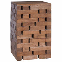 Produktbild för Pall Naturfärg 29 x 29 x 48 cm Massivt återvunnet trä