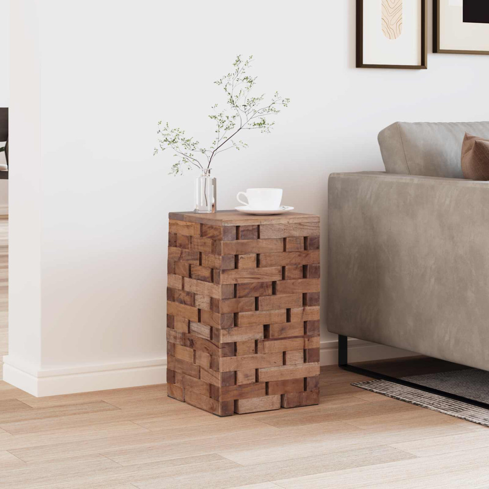 Produktbild för Pall Naturfärg 29 x 29 x 48 cm Massivt återvunnet trä
