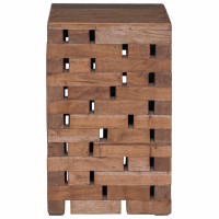 Produktbild för Pall Naturfärg 29 x 29 x 48 cm Massivt återvunnet trä