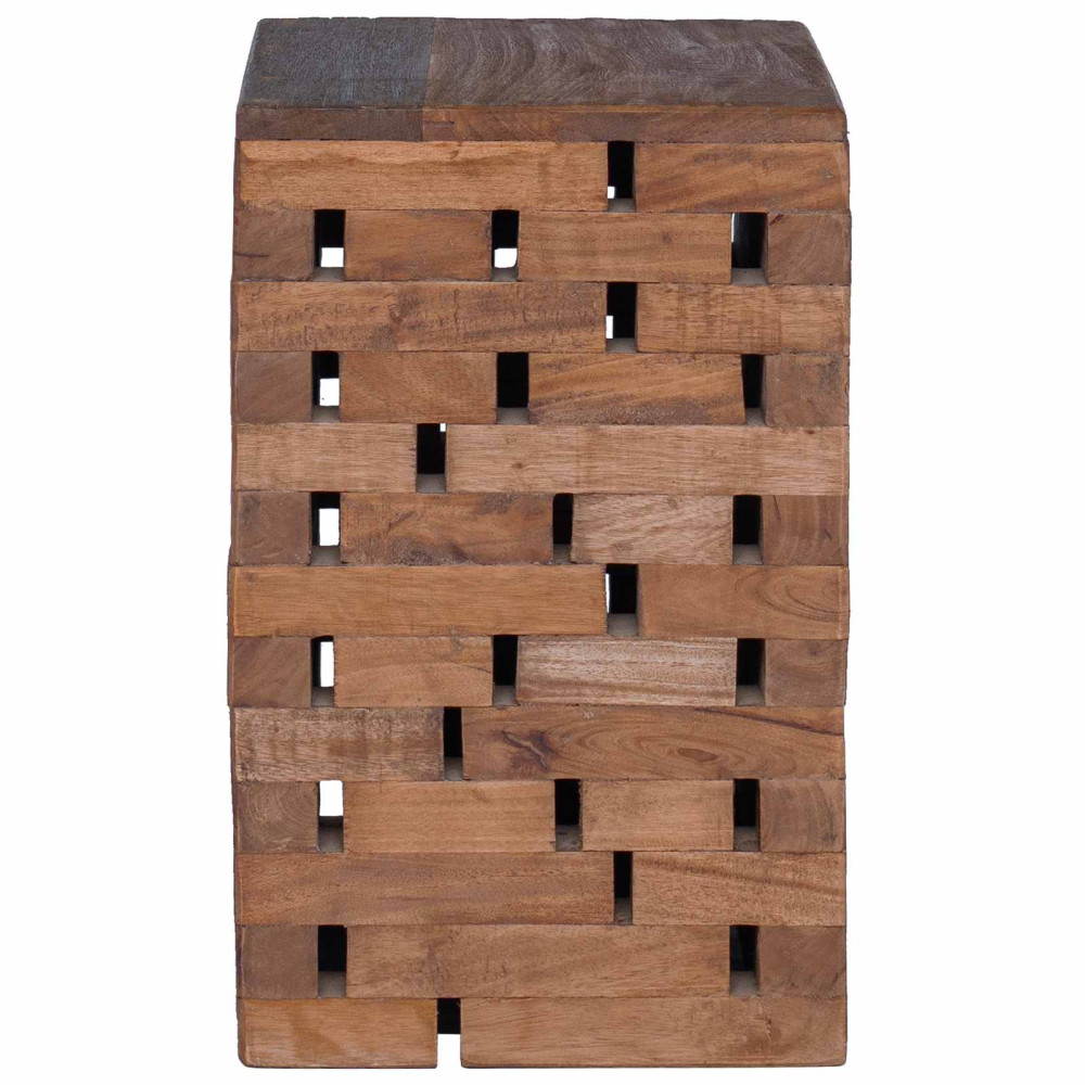Produktbild för Pall Naturfärg 29 x 29 x 48 cm Massivt återvunnet trä