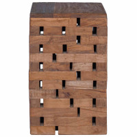 Produktbild för Pall Naturfärg 29 x 29 x 48 cm Massivt återvunnet trä