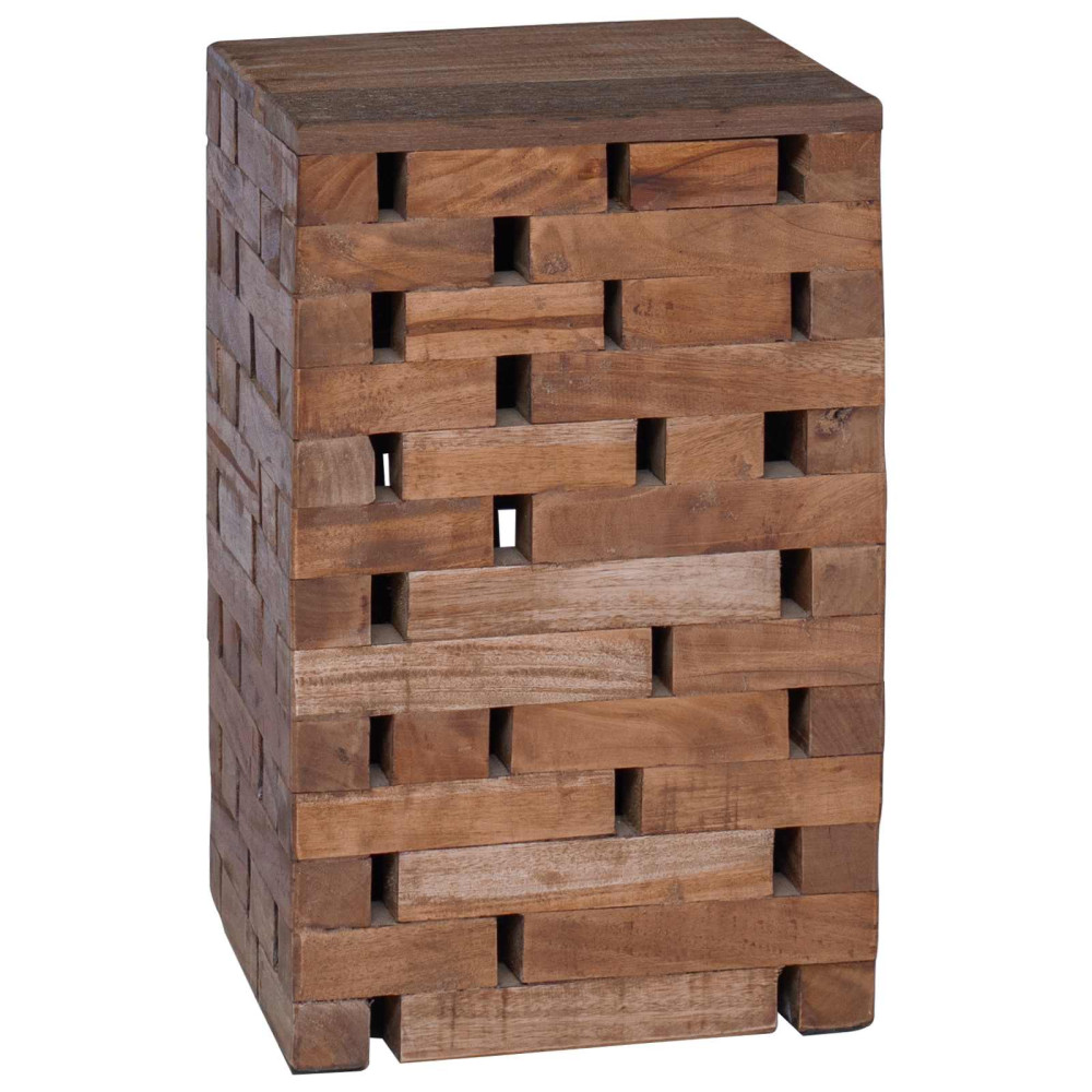 Produktbild för Pall Naturfärg 29 x 29 x 48 cm Massivt återvunnet trä