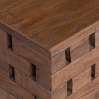 Produktbild för Pall Naturfärg 29 x 29 x 48 cm Massivt återvunnet trä