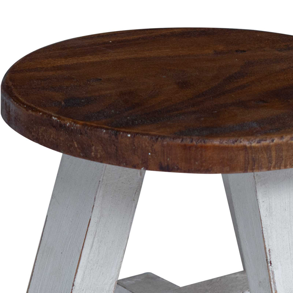 Produktbild för Pall Naturfärg 22 x 22 x 24 cm Mahognyträ