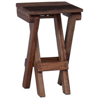 Produktbild för Pall Naturfärg 30 x 30 x 48 cm Massivt återvunnet trä