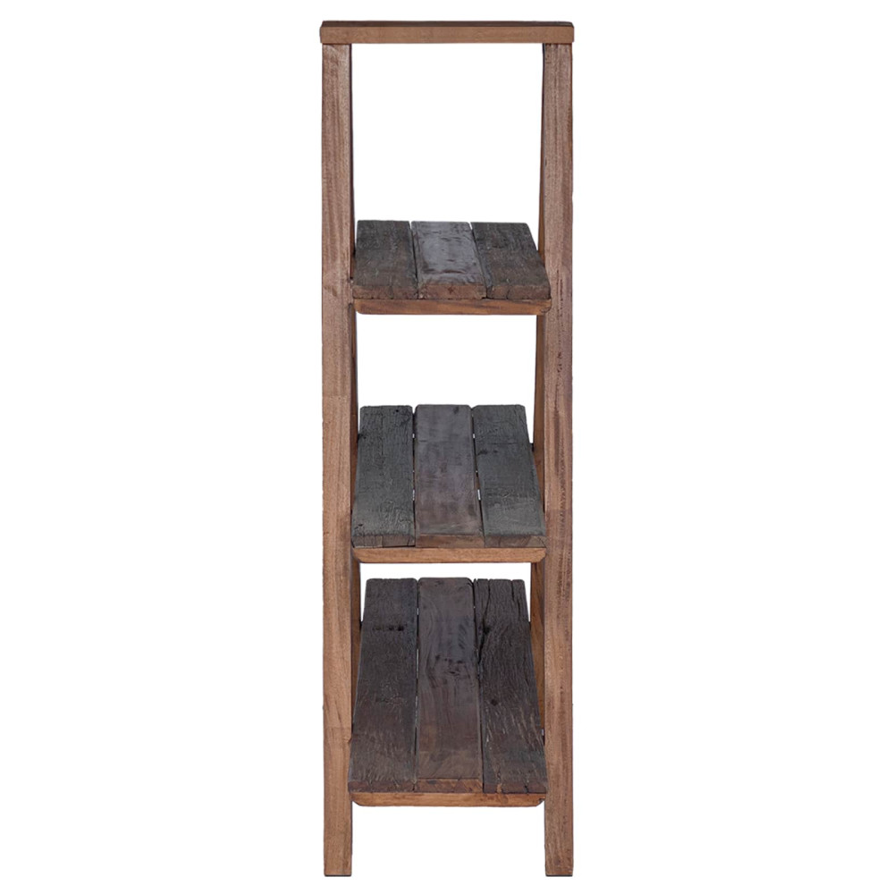 Produktbild för Vikbart ställ Brun 79,5 x 35 x 112 cm Solid återvunnen trä
