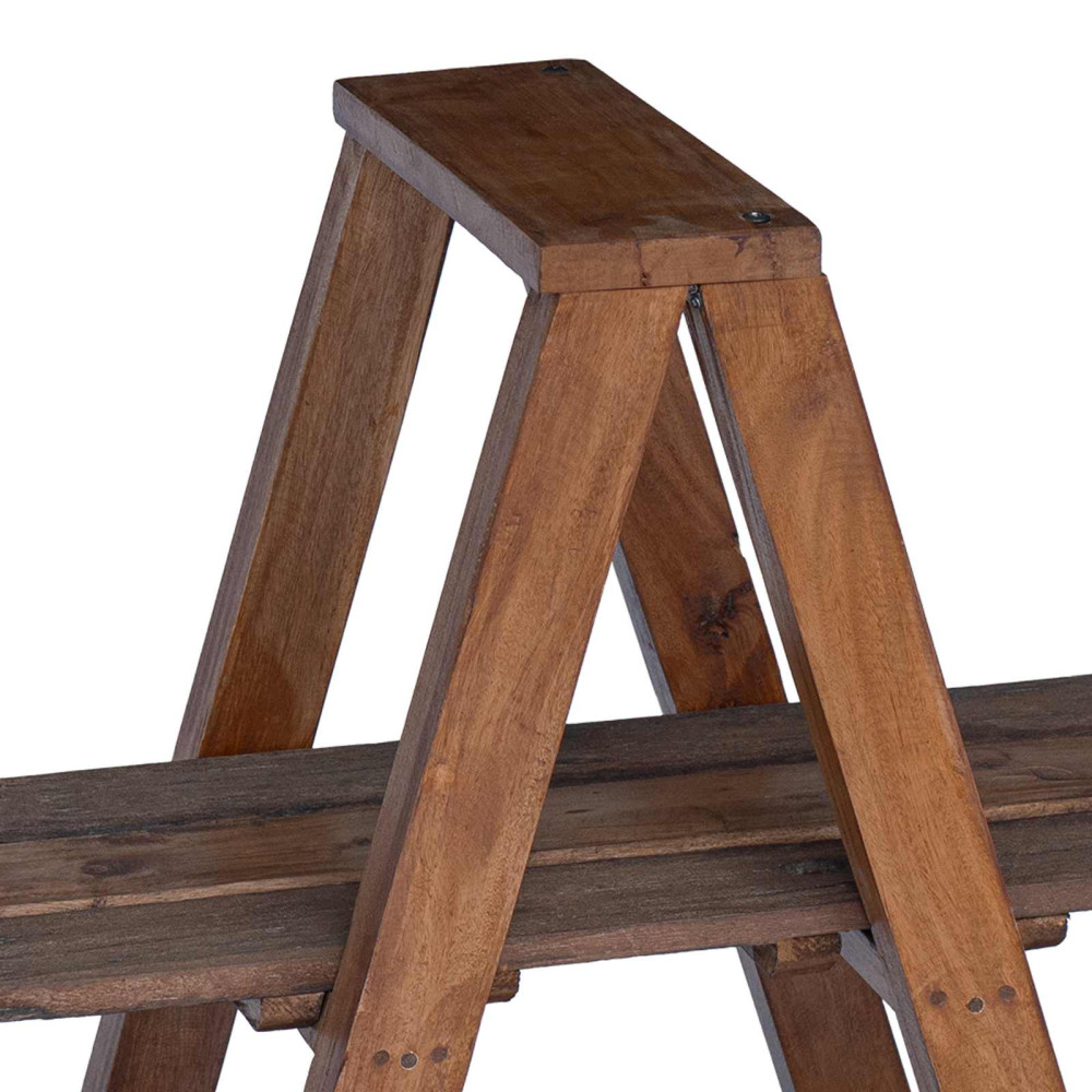 Produktbild för Vikbart ställ Brun 79,5 x 35 x 112 cm Solid återvunnen trä