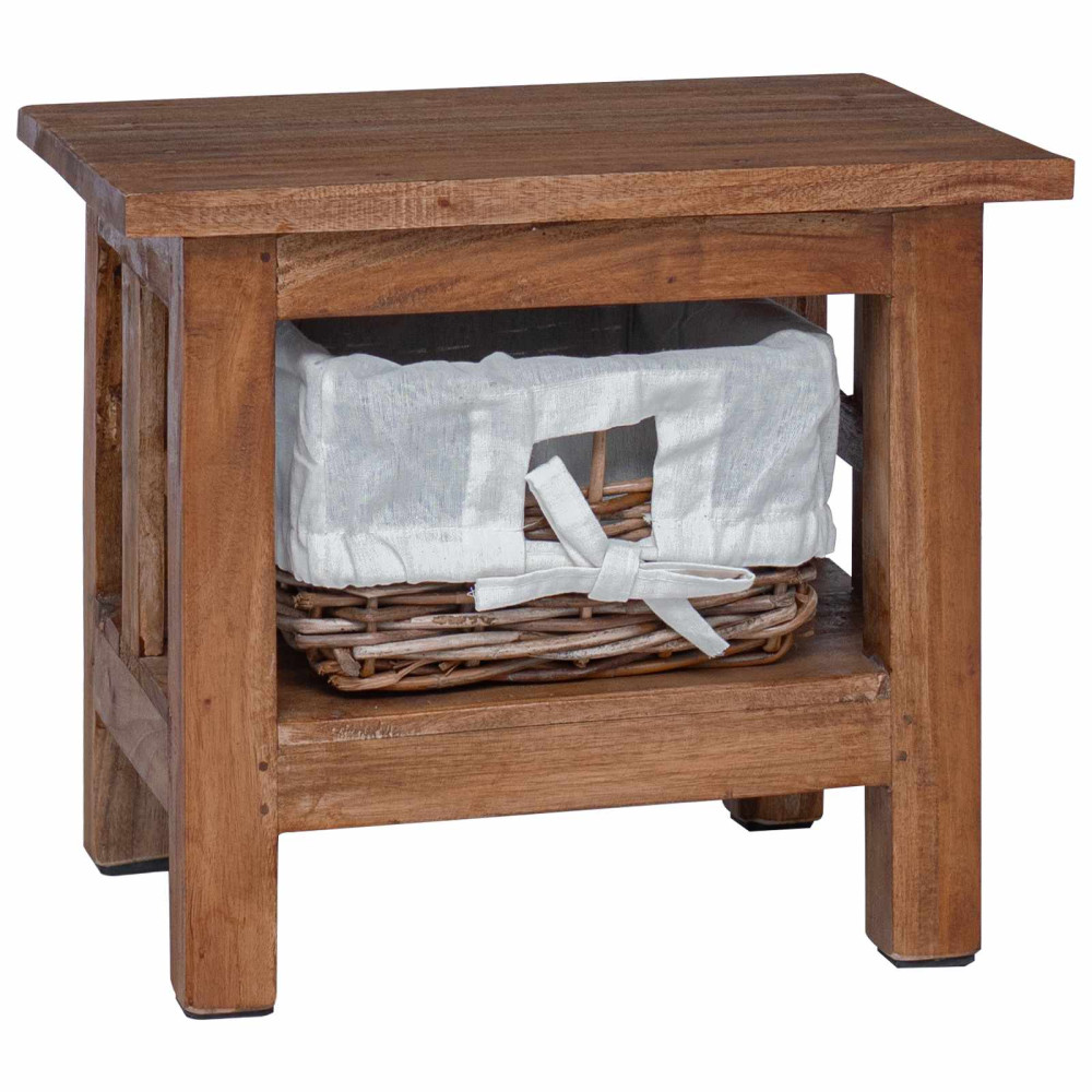 Produktbild för Sidobord Brun 38 x 28 x 35 cm Massivt mahognyträ