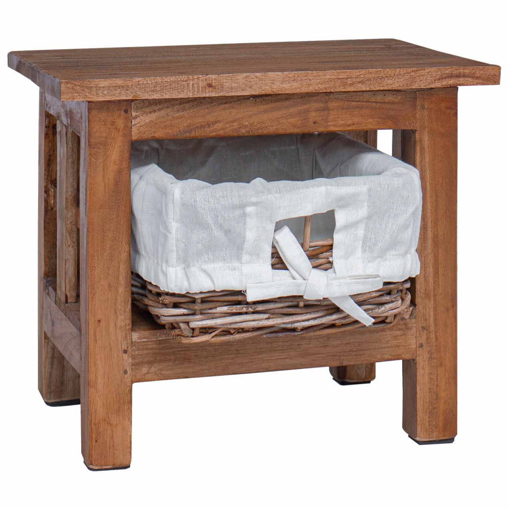 Produktbild för Sidobord Brun 38 x 28 x 35 cm Massivt mahognyträ