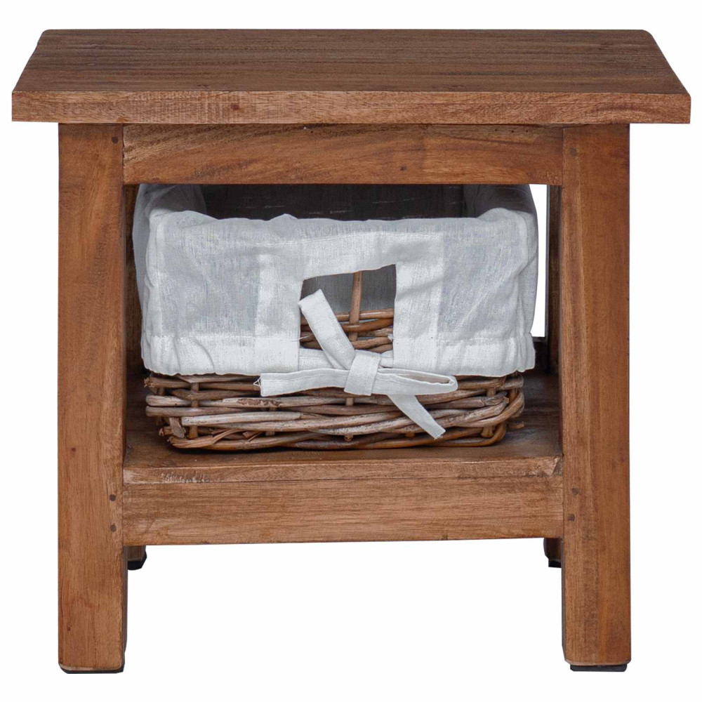 Produktbild för Sidobord Brun 38 x 28 x 35 cm Massivt mahognyträ