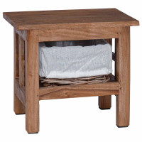 Produktbild för Sidobord Brun 38 x 28 x 35 cm Massivt mahognyträ