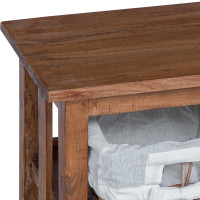 Produktbild för Sidobord Brun 38 x 28 x 35 cm Massivt mahognyträ