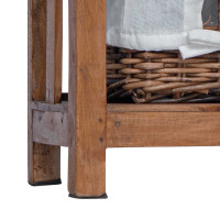 Produktbild för Sidobord Brun 38 x 28 x 35 cm Massivt mahognyträ