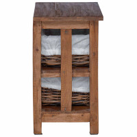 Produktbild för Sidobord Brun 38 x 28 x 50 cm Massivt mahognyträ