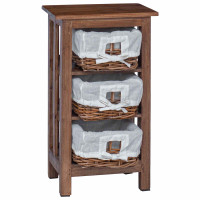 Produktbild för Sidobord Brun 38 x 28 x 72 cm Massivt mahognyträ