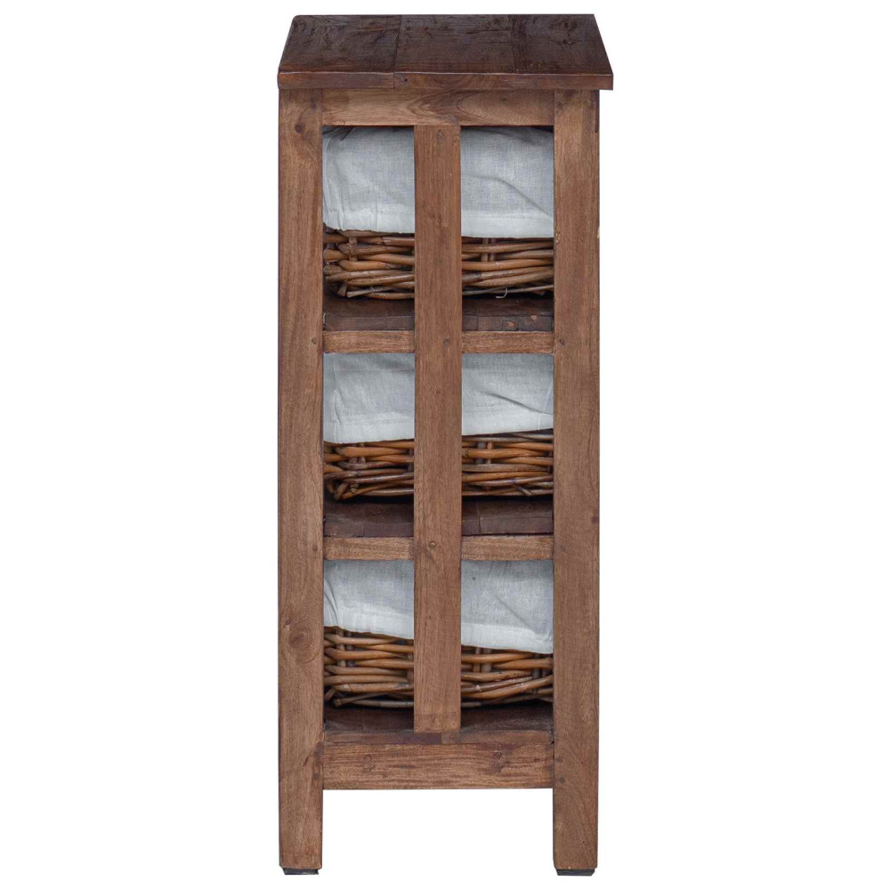 Produktbild för Sidobord Brun 38 x 28 x 72 cm Massivt mahognyträ