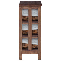 Produktbild för Sidobord Brun 38 x 28 x 72 cm Massivt mahognyträ