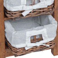 Produktbild för Sidobord Brun 38 x 28 x 72 cm Massivt mahognyträ