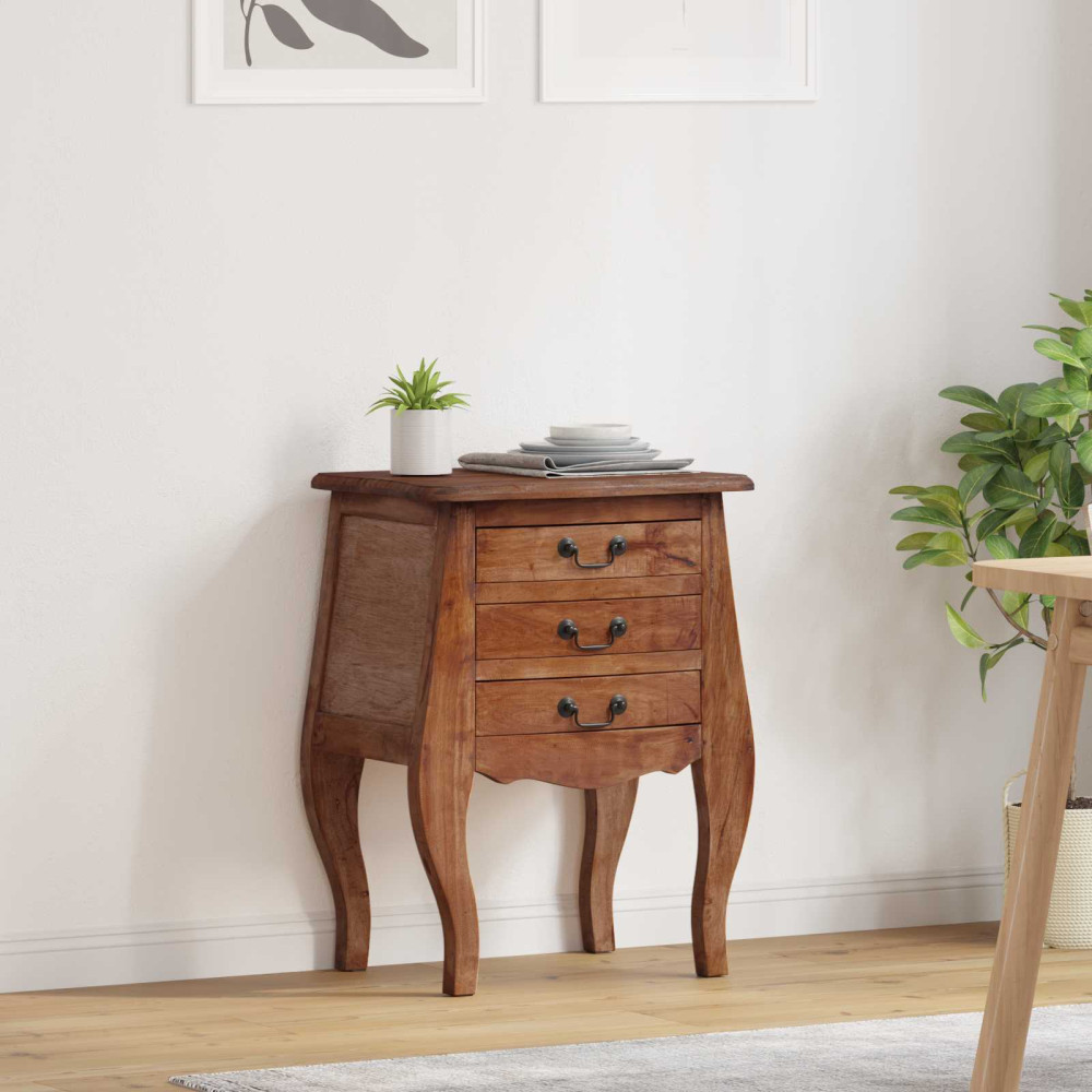 Produktbild för Förvaringskista 48 x 35 x 64 cm Massivt mahognyträ