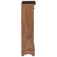 Produktbild för Vinställ 55 x 23 x 85 cm Massivt mahognyträ