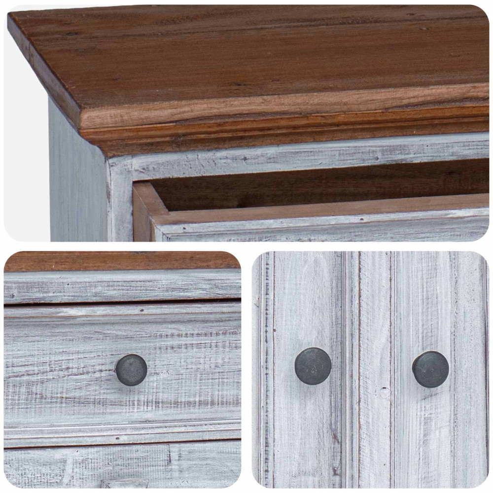 Produktbild för Förvaringsskåp 63 x 30 x 79 cm Massivt mahognyträ