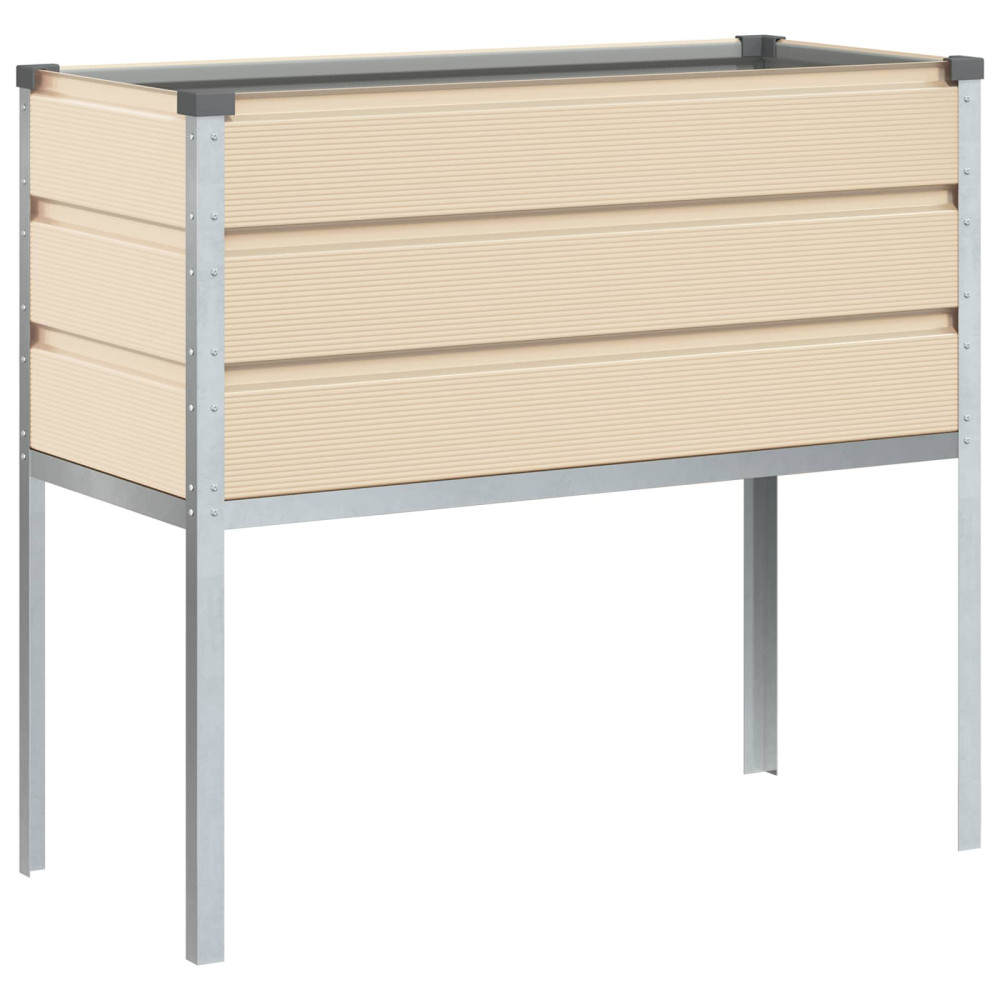 Produktbild för Planteringskärl Elfenben 100 x 45 x 90 cm Galvaniserat Stål