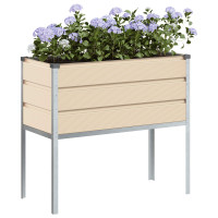 Produktbild för Planteringskärl Elfenben 100 x 45 x 90 cm Galvaniserat Stål