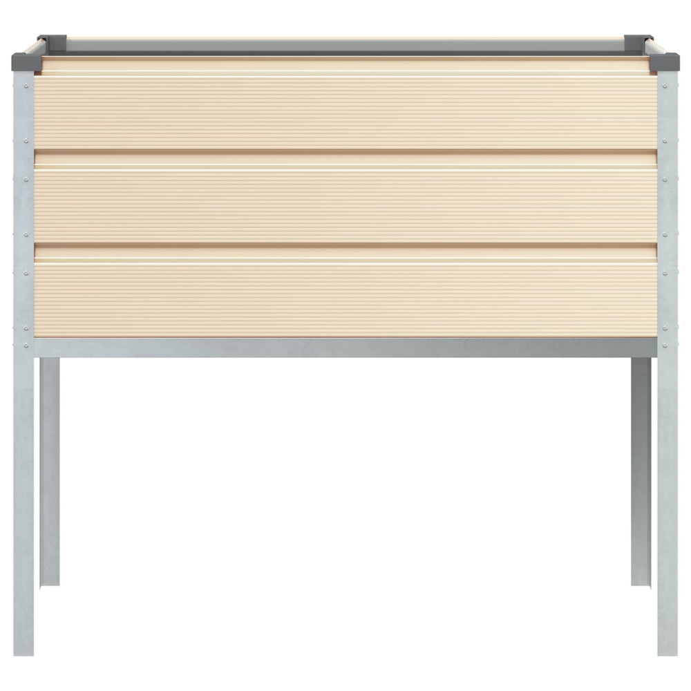 Produktbild för Planteringskärl Elfenben 100 x 45 x 90 cm Galvaniserat Stål