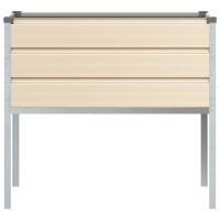 Produktbild för Planteringskärl Elfenben 100 x 45 x 90 cm Galvaniserat Stål