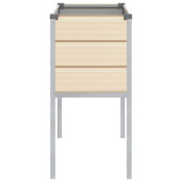 Produktbild för Planteringskärl Elfenben 100 x 45 x 90 cm Galvaniserat Stål