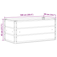 Produktbild för Planteringskärl Pastellgrön 100 x 50 x 45 cm Galvaniserat Stål