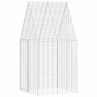 Produktbild för Kaninbur Silver 100 x 100 x 210 cm Galvaniserat Stål