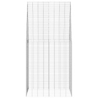 Produktbild för Kaninbur Silver 100 x 100 x 210 cm Galvaniserat Stål