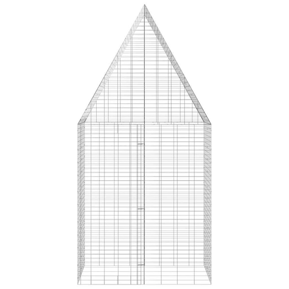 Produktbild för Kaninbur Silver 100 x 100 x 210 cm Galvaniserat Stål