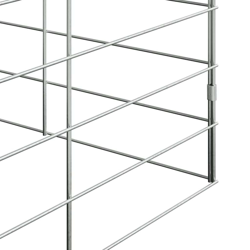 Produktbild för Kaninbur Silver 100 x 100 x 210 cm Galvaniserat Stål