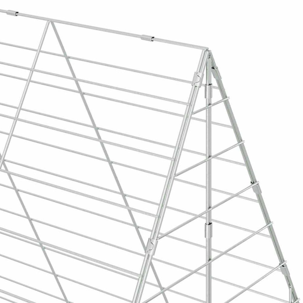 Produktbild för Kaninbur Silver 200 x 100 x 210 cm Galvaniserat Stål