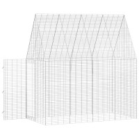 Produktbild för Kaninbur Silver 200 x 100 x 210 cm Galvaniserat Stål