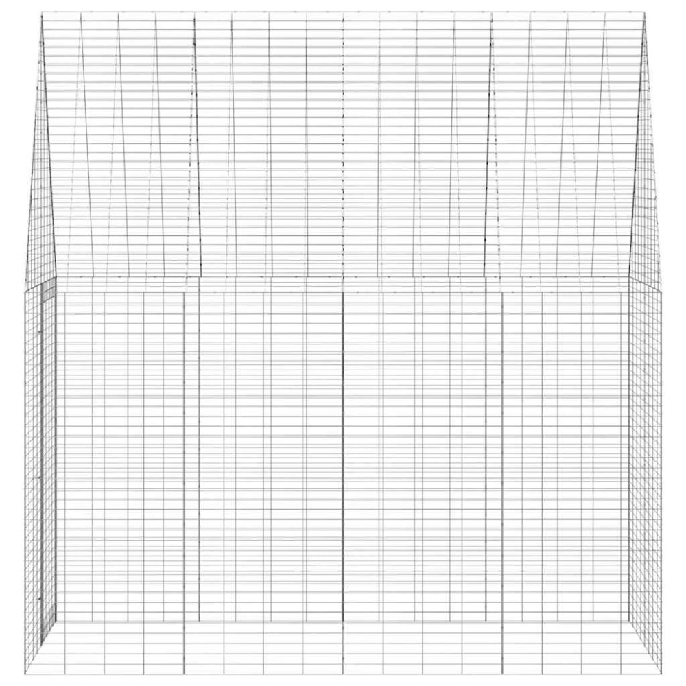 Produktbild för Kaninbur Silver 200 x 100 x 210 cm Galvaniserat Stål