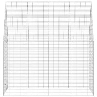 Produktbild för Kaninbur Silver 200 x 100 x 210 cm Galvaniserat Stål