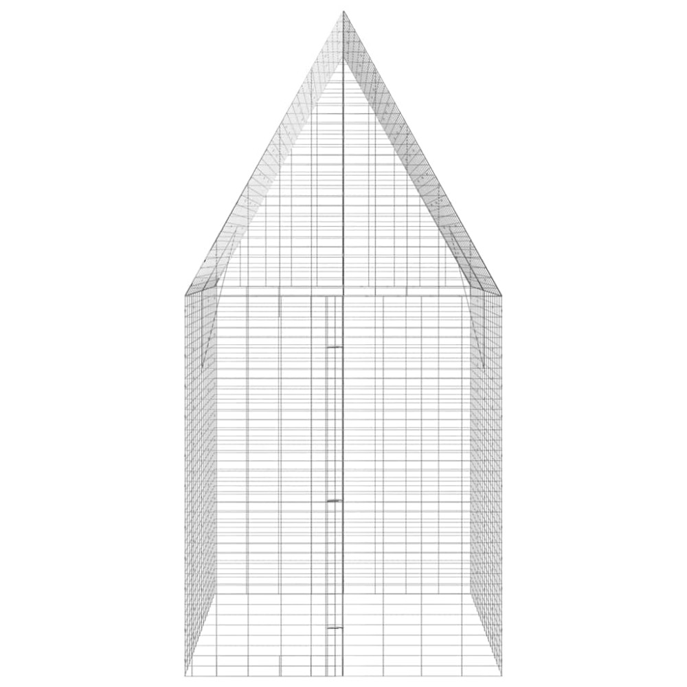 Produktbild för Kaninbur Silver 200 x 100 x 210 cm Galvaniserat Stål