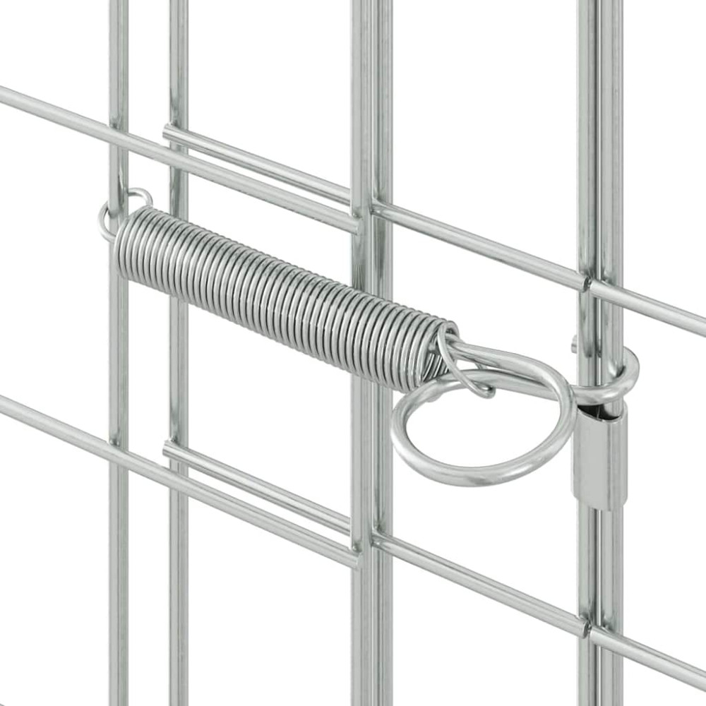 Produktbild för Kaninbur Silver 200 x 100 x 210 cm Galvaniserat Stål