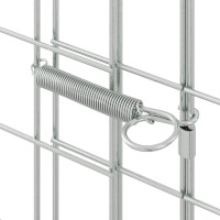 Produktbild för Kaninbur Silver 200 x 100 x 210 cm Galvaniserat Stål
