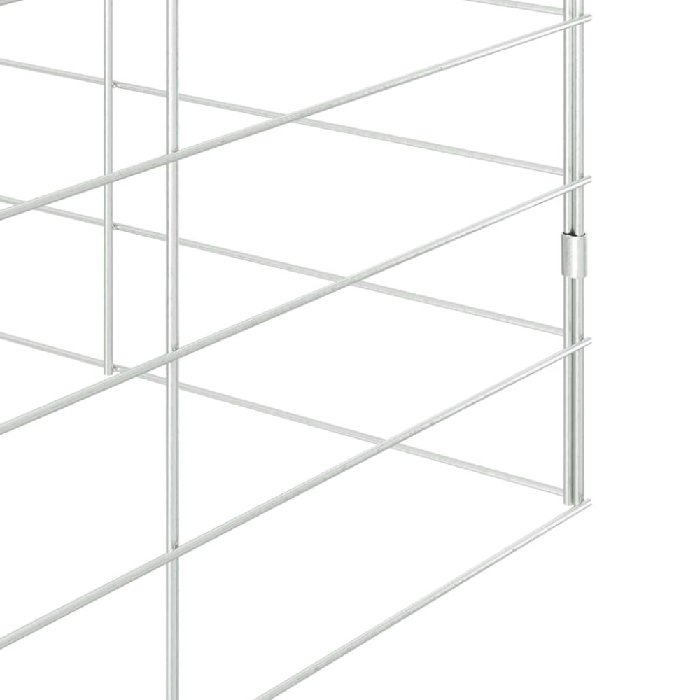 Produktbild för Kaninbur Silver 200 x 100 x 210 cm Galvaniserat Stål