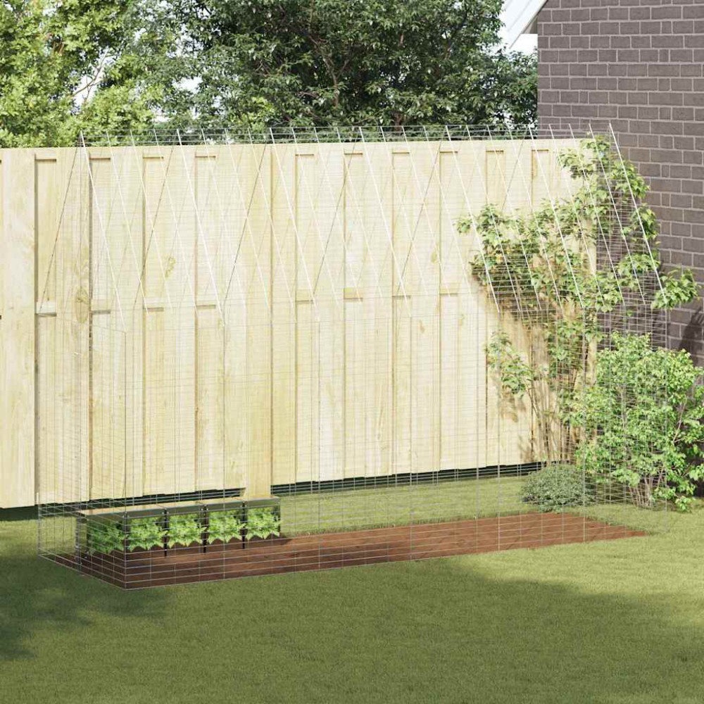 Produktbild för Kaninbur Silver 300 x 100 x 210 cm Galvaniserat Stål