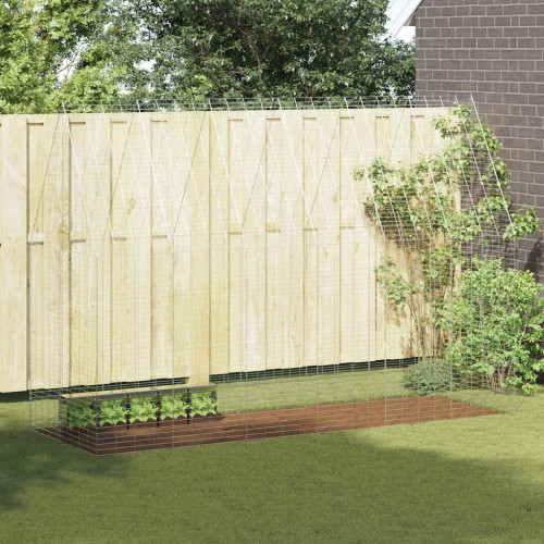 vidaXL Kaninbur Silver 300 x 100 x 210 cm Galvaniserat Stål