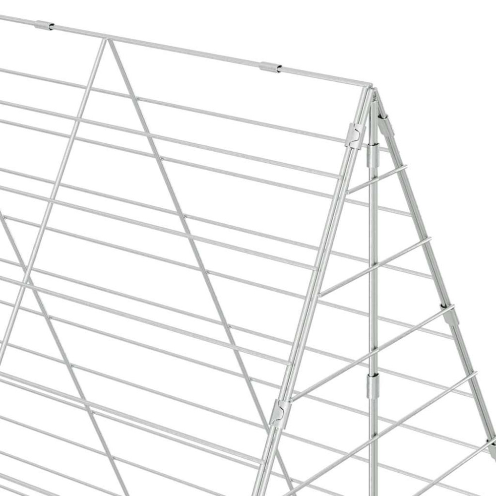 Produktbild för Kaninbur Silver 300 x 100 x 210 cm Galvaniserat Stål