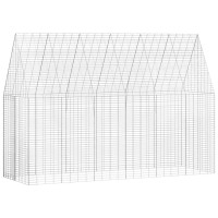 Produktbild för Kaninbur Silver 300 x 100 x 210 cm Galvaniserat Stål