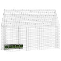 Produktbild för Kaninbur Silver 300 x 100 x 210 cm Galvaniserat Stål