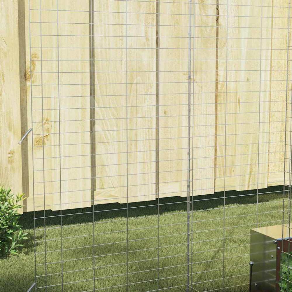Produktbild för Kaninbur Silver 300 x 100 x 210 cm Galvaniserat Stål