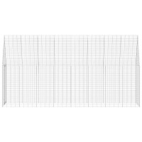 Produktbild för Kaninbur Silver 400 x 100 x 210 cm Galvaniserat Stål